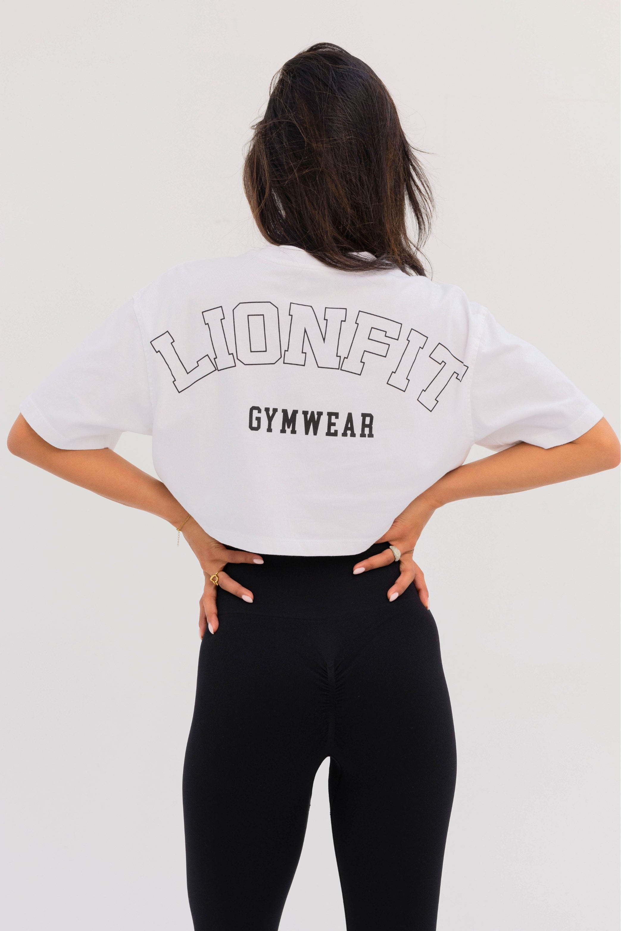 Kion Cropped Tee White - Lionfit