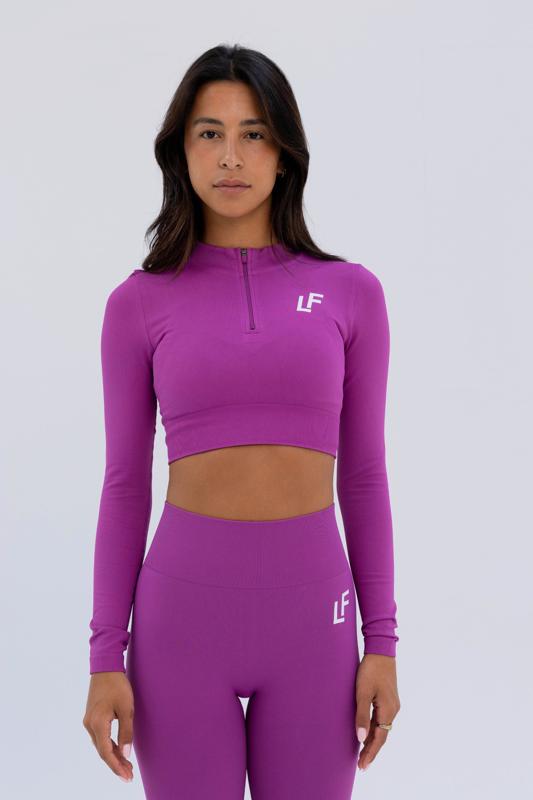 Kion Halfzip Top Dark Pink - Lionfit 