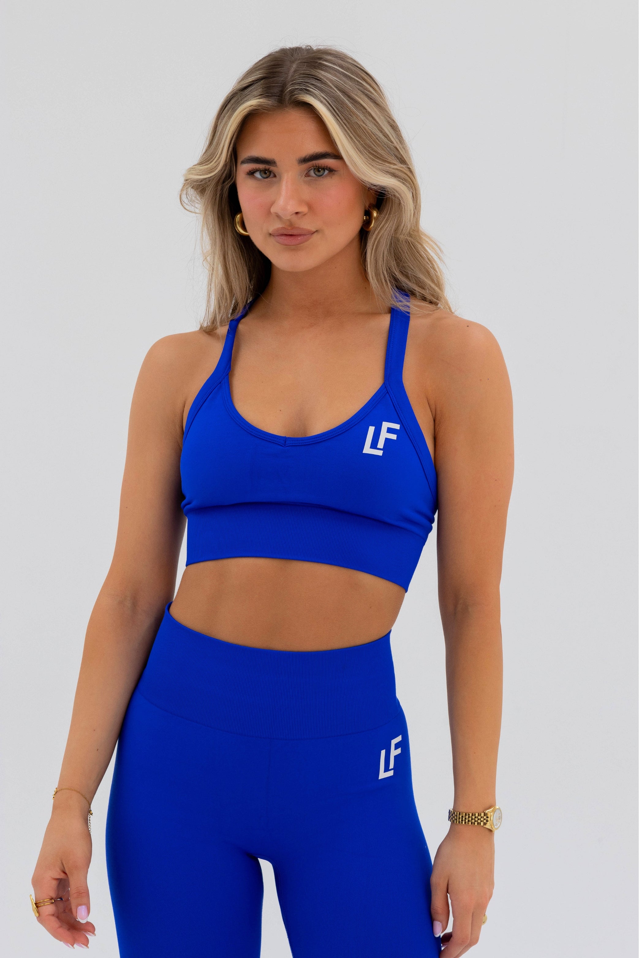 Kion Seamless Cross Bra Royal Blue - Lionfit