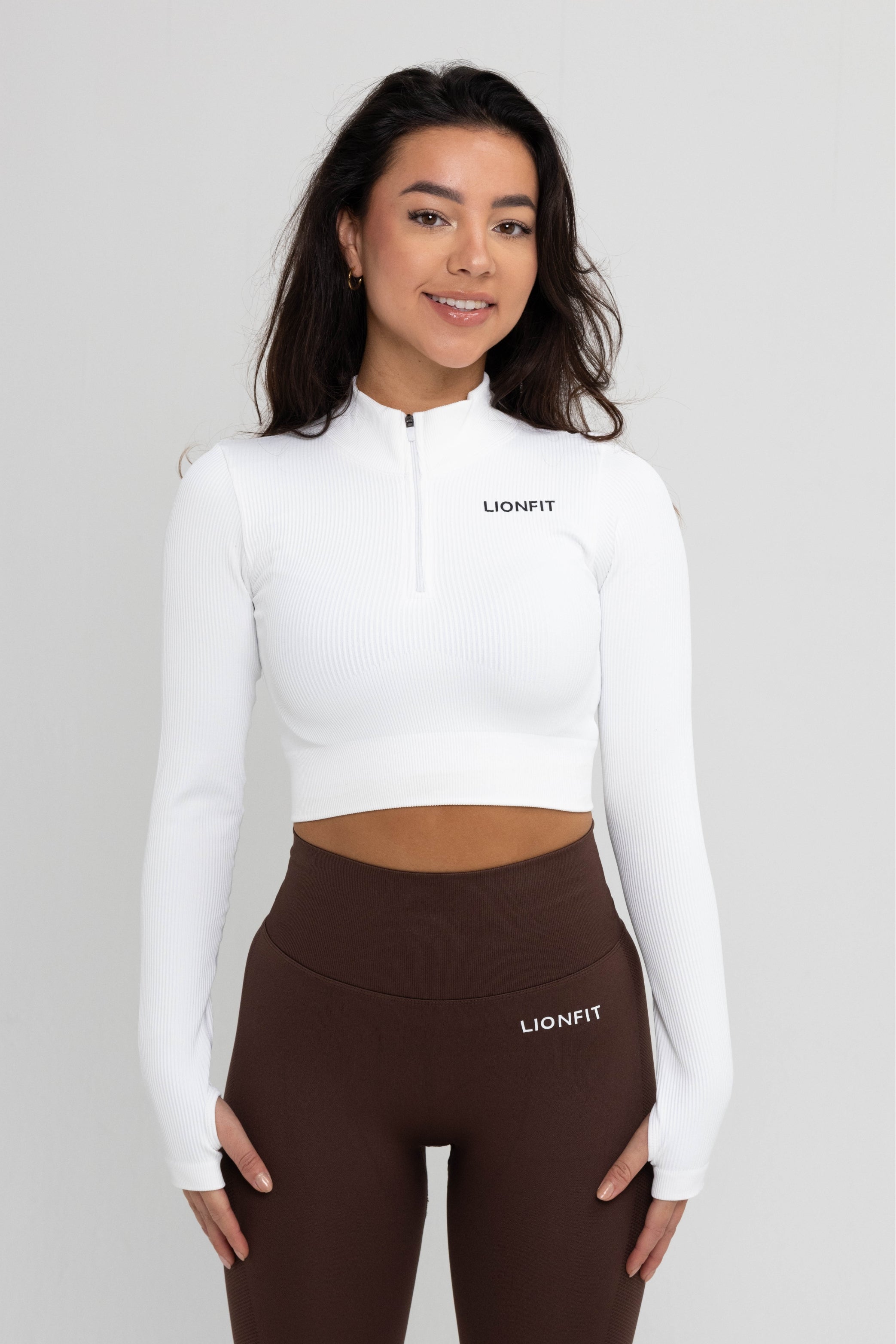 LIONFIT NALA HALFZIP TOP WHITE 1