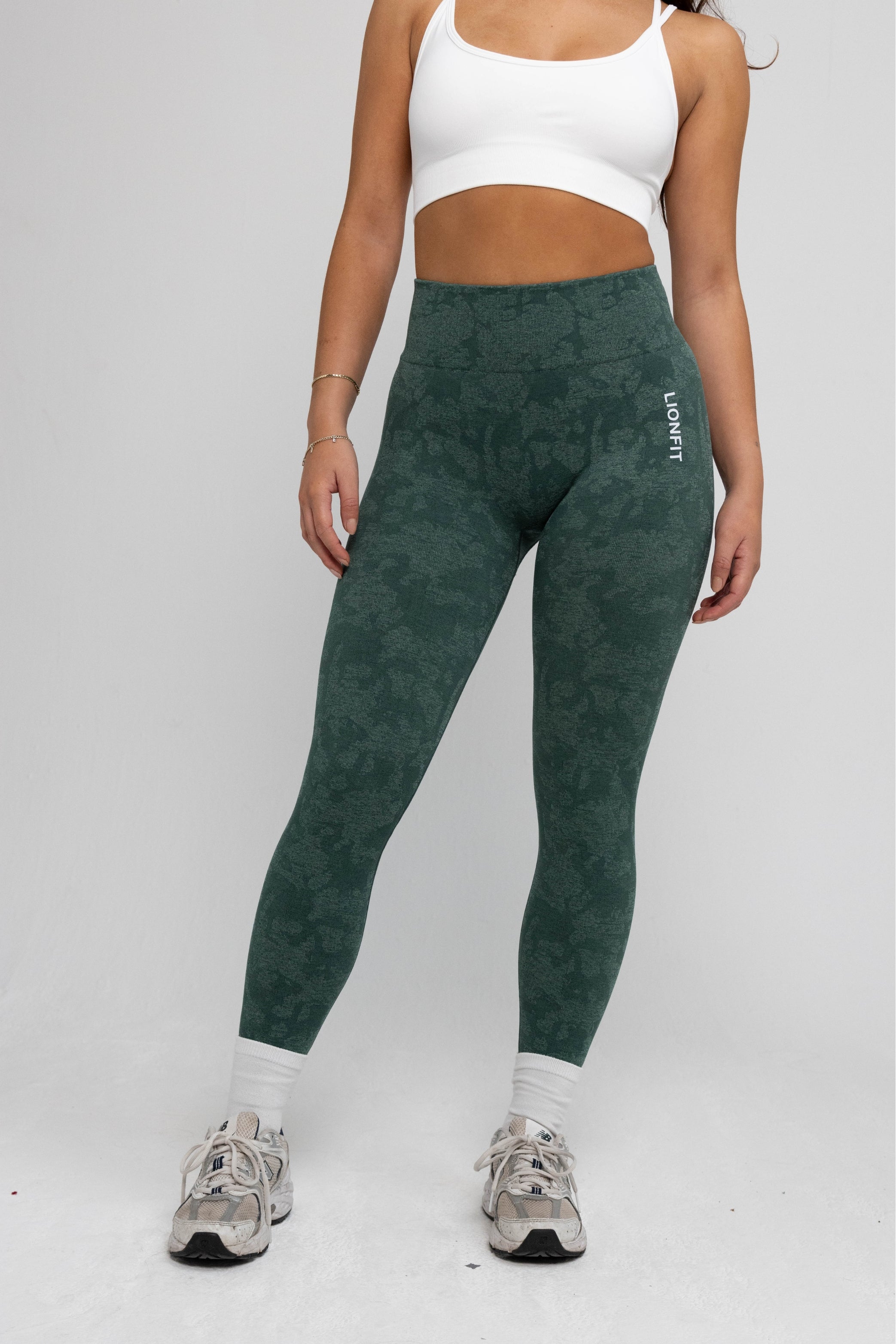 Seamless Leggings Green Camo - Lionfit