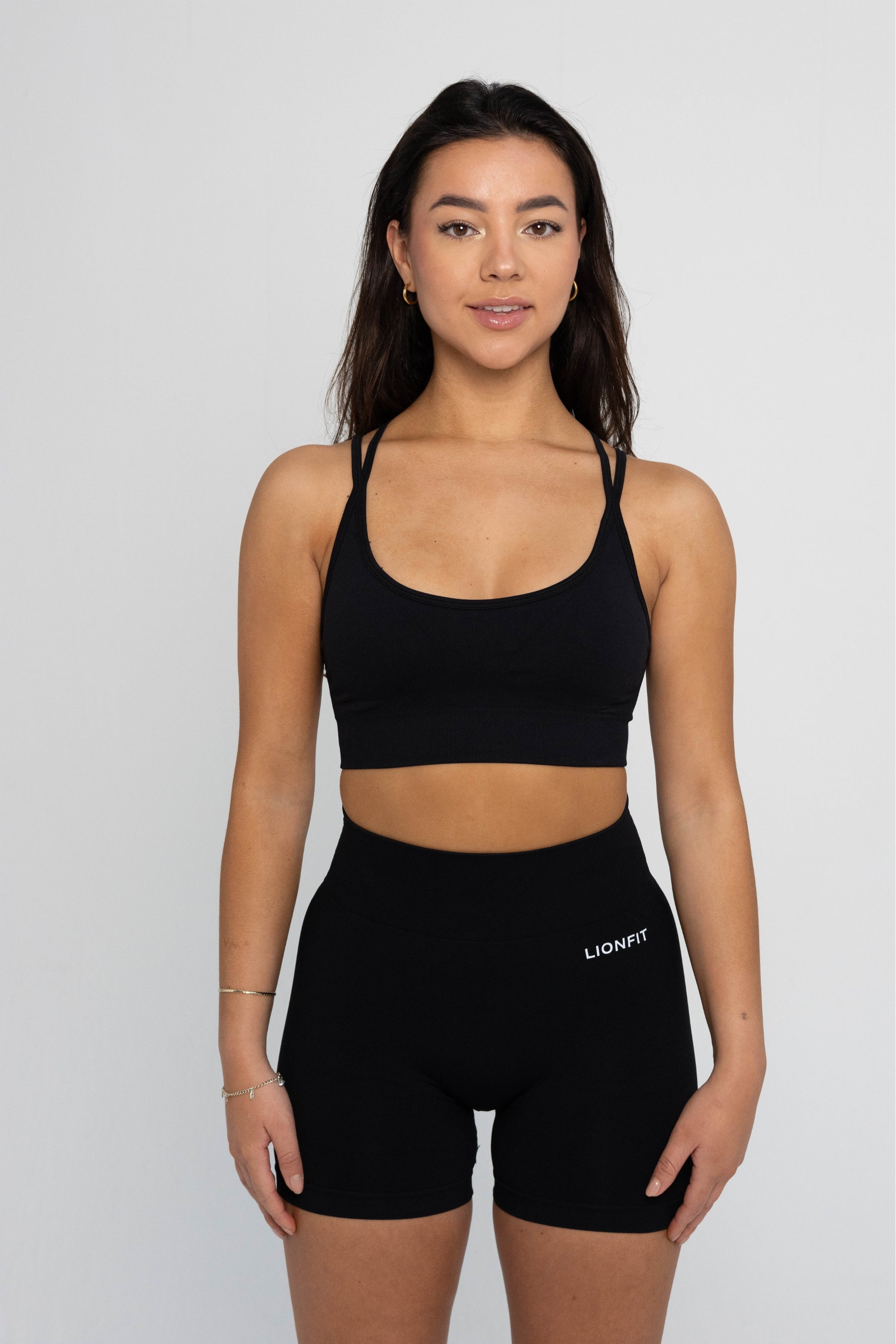 LIONFIT ZIRA SPORTS BRA BLACK CROSS 